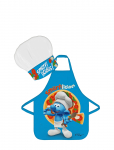 BrandMac - Kids Apron + Hat - The Smurfs - Ts 1003 Blue - P&otilde;lled - ONE SIZE
