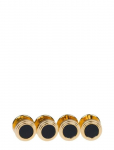 Portia 1924 - Gold & Studset 4 Buttons - Mansetin&ouml;&ouml;bid - ONE SIZE