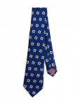 AN IVY - Blue Orange Triple Square Silk Tie - Lipsud - ONE SIZE