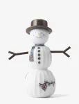 K&auml;hler - Hammersh&oslash;i Christmas Snowman H11.5 White W. Deco - J&otilde;ulutarvikud - 11.5 cm