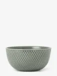 Lyngby Porcel&aelig;n - Rhombe Earth Bowl &Oslash;13 Cm Moss - Hommikus&ouml;&ouml;gikausid - 50 CL