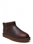 UGG - W Classic Ultra Mini Lthr Regen - Madala kontsaga poolsaapad - 36