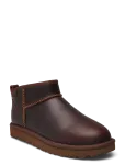 UGG - W Classic Ultra Mini Lthr Regen - Madala kontsaga poolsaapad - 36