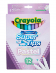 Crayola - Crayola Supertips Pastel Washable Markers 12 Pcs - V&auml;rvilised pliiatsid - ONE SIZE