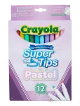 Crayola - Crayola Supertips Pastel Washable Markers 12 Pcs - V&auml;rvilised pliiatsid - ONE SIZE