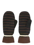 Becks&ouml;ndergaard - Thin Striped Emerald Mittens - Labakindad - S/M