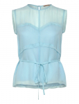 Stella Nova - Delicate Crepe Chiffon Top - Varrukateta - 34