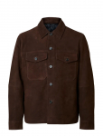 Selected - Slhthom Suede Overshirt Noos - Nahk - L