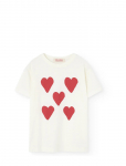 THE ANIMALS OBSERVATORY - Hearts White Rooster T-Shirt - L&uuml;hikeste varrukatega - 8 Y