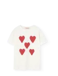 THE ANIMALS OBSERVATORY - Hearts White Rooster T-Shirt - L&uuml;hikeste varrukatega - 8 Y