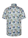 Lindbergh Black - 1927: Aop Shirt Wf S/S - Vabaaja s&auml;rgid - S