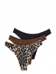 Lindex - 3-Pack Thong With Low Waist - Stringid - XXL