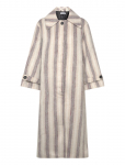 Laagam - Portobello Ecru Striped Long Coat - Kerged mantlid - XL