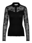 Rosemunde - Rwbeatha Silk Ls Lace Polo T-Shirt - Pikkade varrukatega - M