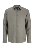 Jack & Jones - Jprblalawrence Linen Ls Shirt Sn - Linased s&auml;rgid - L