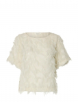 Selected - Slfmyline Ss Boat Neck Top B - L&uuml;hikeste varrukatega - 36