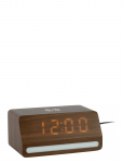 KARLSSON - Alarm Clock Retro W. Light Led Dark Wood Veneer - &Auml;ratuskellad - H 7.5CM