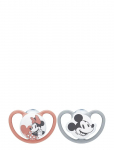 NUK - Space Pacifier Mickey Red/Grey, Size 6-18 Months - Lutid - 6-18MONTHS