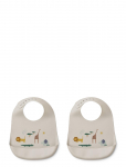 Liewood - Tilda Silicone Bib 2-Pack - Bibs - ONE SIZE