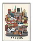 Martin Schwartz - Aarhus Small Poster - Linnad ja kaardid - A3