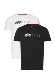 Alpha Industries - Alpha Label T-Shirt 2 Pack - L&uuml;hikeste varrukatega - S