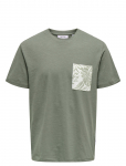 ONLY & SONS - Onsperry Life Reg Leaf Ss Pockettee Noos - L&uuml;hikeste varrukatega - XS