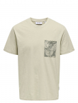 ONLY & SONS - Onsperry Life Reg Leaf Ss Pockettee Noos - L&uuml;hikeste varrukatega - XS