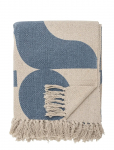 Bloomingville - Agno Throw, Blue, Recycled Cotton - Tekid ja pleedid - 160X130CM