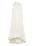 Malina - Sabrina Halterneck Ruffled Midi Dress - P&otilde;lveni ja midi - XS