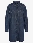 NOISY MAY - Nmnew Signe L/S Denim Dress Vi002Mb Noos - P&otilde;lveni ja midi - M
