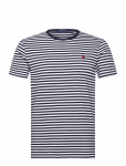 Polo Ralph Lauren - Custom Slim Fit Striped Jersey T-Shirt - L&uuml;hikeste varrukatega - XS