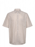Mads N&oslash;rgaard - Cotton Linen Victor Stripe Shirt Ss - L&uuml;hikeste varrukatega s&auml;rgid - S