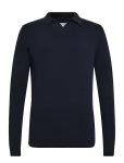 Lindbergh - Ribbed L/S V-Neck Poloribbed L/S V-Neck Polo - Pikkade varrukatega kootud polos&auml;rgid - M