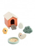Done By Deer - Tiny Farm Play Set Clucky Colour Mix - Puidust kujud - ONE SIZE
