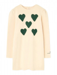 THE ANIMALS OBSERVATORY - Hearts Flan Yellow Buf Dress - Pikkade varrukatega vabaajakleidid - 10 Y