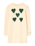 THE ANIMALS OBSERVATORY - Hearts Flan Yellow Buf Dress - Pikkade varrukatega vabaajakleidid - 10 Y
