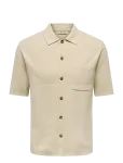 ONLY & SONS - Onssilas Reg Ss Shirt Knit - L&uuml;hikeste varrukatega kootud polos&auml;rgid - XS
