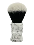 Parker - Parker White W/ Black Marbled Handle - Tuxedo Knot Synthetic Bristle Brush "Arctic Storm" - Habemeajamispintslid - ONE SIZE