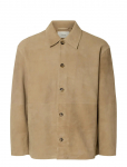 Selected - Slhrory Suede Overshirt - Nahk - XL