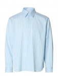 Selected - Slhrlxgeorge Dobby Ls Shirt - Triibulised s&auml;rgid - XXL
