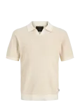 Jack & Jones - Jprblahudson Knit Split Neck Ss Sn - L&uuml;hikeste varrukatega kootud polos&auml;rgid - L