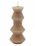 Sirius Home - Nordisk Skulptur, Sille Geometri &Oslash;9X20,5 Cm, Light Caramel - LED-k&uuml;&uuml;nlad - ONE SIZE