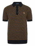 Fred Perry - Geometric Knitted Shirt - L&uuml;hikeste varrukatega kootud polos&auml;rgid - L
