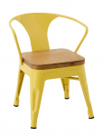 J-Line - Kids Chair Evi Iron/Plywood Yellow - Beebitoolid ja tarvikud - ONE SIZE