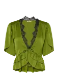Stella Nova - Delicate Tieband Blouse - L&uuml;hikeste varrukatega - 40