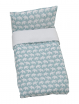 R&auml;tt Start - Elephant Eco, Bed Set, Crib, Blue - Voodipesukomplektid - ONE SIZE