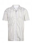 Lindbergh - Cot/Lin Striped Resort S/S - L&uuml;hikeste varrukatega - XXL