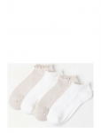Lindex - Sock Ankle 4 P Lettuce Edge - L&uuml;hikese s&auml;&auml;rega sokid - 39/41