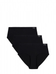 Under Armour - Ua Pure Stretch No Show Hipster-Solid 3Pk - Alusp&uuml;ksid - XL