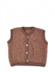 Smallstuff - Vest Boucl&eacute; Merino Wool W. Buttons - Vestid - 68-74